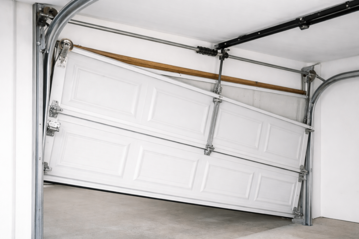 Off-track garage door repair by HaulkSterling